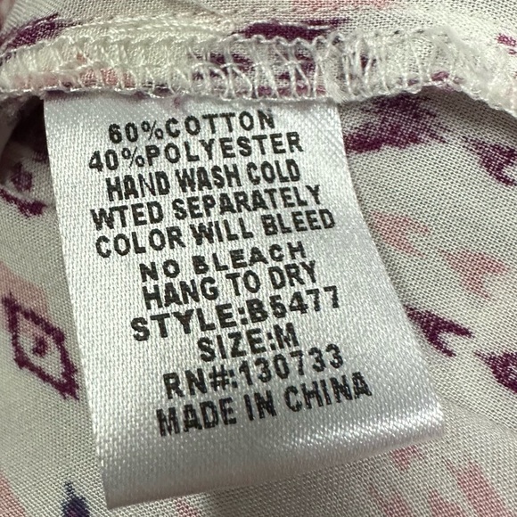 Umgee Boho Long Fringe Slit Back Spaghetti Strap Tank Top Blouse Womens Medium - Picture 10 of 10